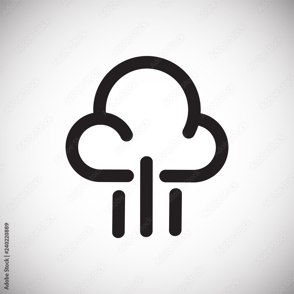Poster weather rain icon on white background for graphic and web design, modern simple vector sign. interne