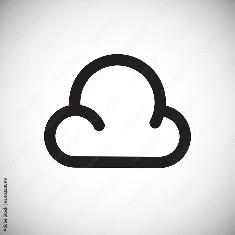 Fototapete weather cloud icon on white background for graphic and web design, modern simple vector sign. intern