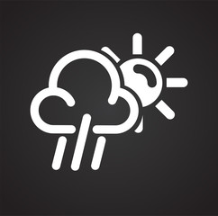 Weather rain icon on white background for graphic and web design, Modern simple vector sign. Internet concept. Trendy symbol for website design web button or mobile app