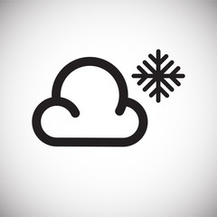 Weather snow icon on white background for graphic and web design, Modern simple vector sign. Internet concept. Trendy symbol for website design web button or mobile app