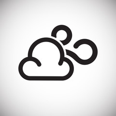 Weather windy icon on white background for graphic and web design, Modern simple vector sign. Internet concept. Trendy symbol for website design web button or mobile app