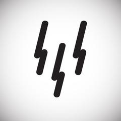 Weather lightning icon on white background for graphic and web design, Modern simple vector sign. Internet concept. Trendy symbol for website design web button or mobile app