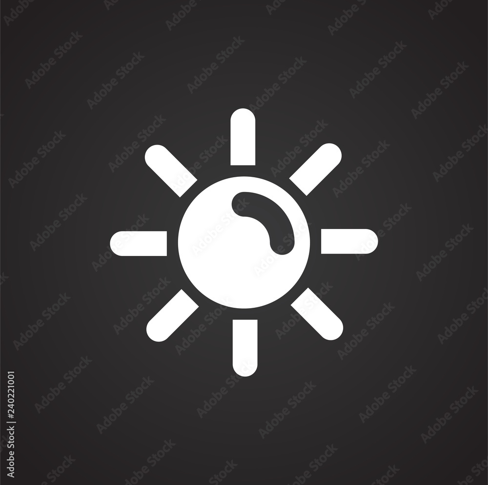 Poster weather clear sun on white background for graphic and web design, modern simple vector sign. interne