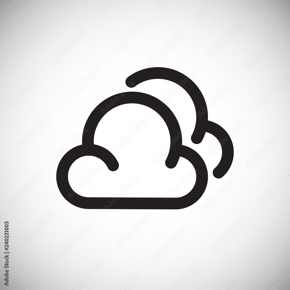 Fototapete weather cloud icon on white background for graphic and web design, modern simple vector sign. intern