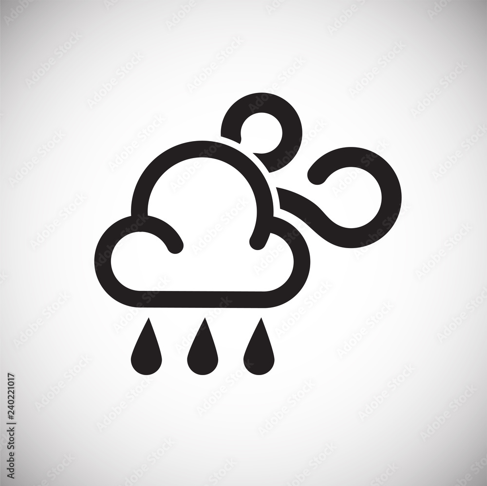 Poster weather rain icon on white background for graphic and web design, modern simple vector sign. interne