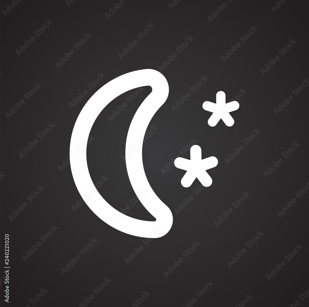Poster weather clear night icon on white background for graphic and web design, modern simple vector sign. 