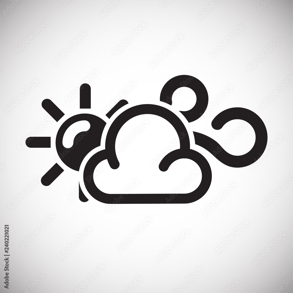 Poster weather windy icon on white background for graphic and web design, modern simple vector sign. intern