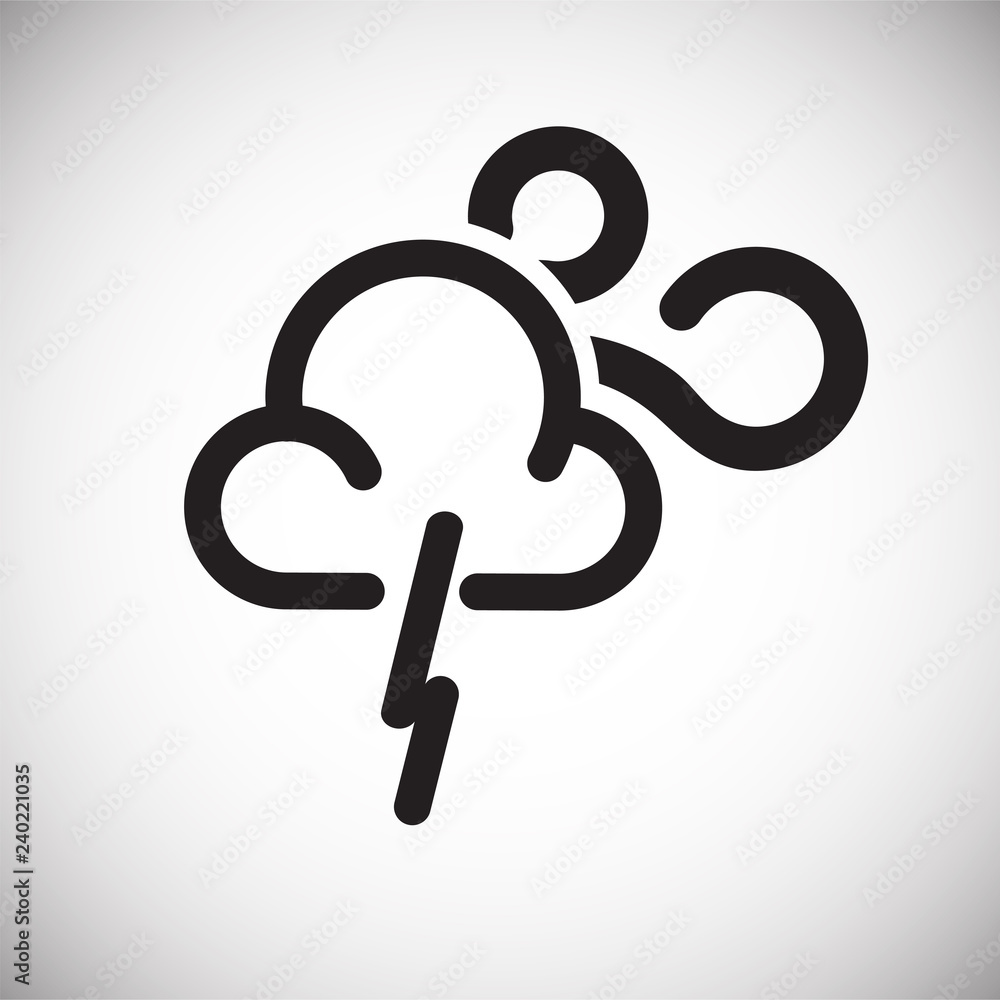 Poster weather lightning icon on white background for graphic and web design, modern simple vector sign. in