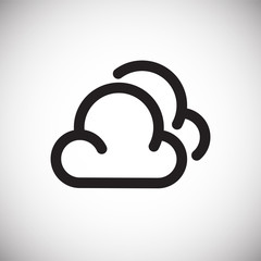Weather cloud icon on white background for graphic and web design, Modern simple vector sign. Internet concept. Trendy symbol for website design web button or mobile app
