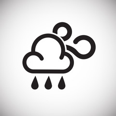 Weather rain icon on white background for graphic and web design, Modern simple vector sign. Internet concept. Trendy symbol for website design web button or mobile app
