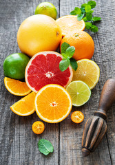 Fresh citrus fruits