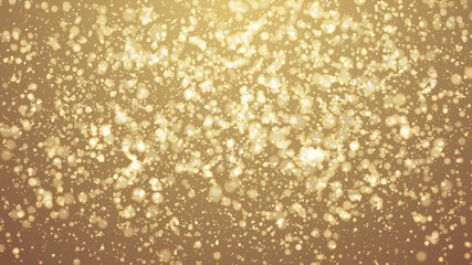 Abstract colorful bokeh and glowing spakling shining particles in random. Lighting effects of flash. Blurred vector background with light glare.