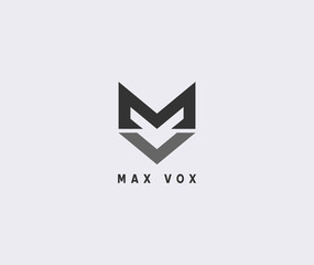 Simple Letter MV Logo 