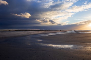 Cloudy sunset at the beach
