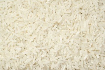 Texture of white long grain rice, background