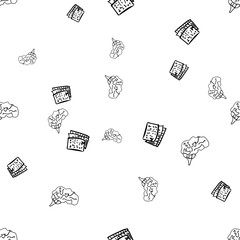 Brainstorming seamless pattern. Inspiration and the arrival of ideas.