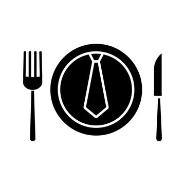 black tie plate setting clip art preview