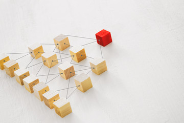 abstract photo of connectivity concept, Linking entities, Hierarchy and HR.