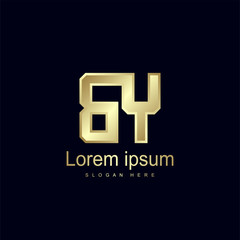 Initial Letter BY Logo Template Vector Design