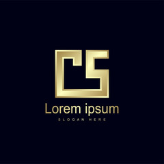 Obraz premium Initial Letter CS Logo Template Vector Design