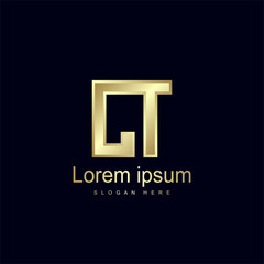 Initial Letter CT Logo Template Vector Design