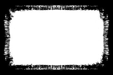 Abstract Decorative Black & White Photo Frame / Edge. Type Text Inside, Use as Overlay or Use for Layer Mask.