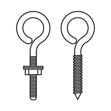 Lag Screw Eye Bolt.Plain Eye Bolt