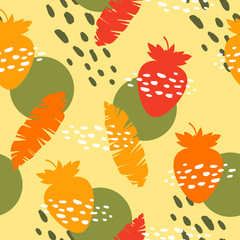 Materiał do szycia Trend colors 2019 tropical strawberry seamless texture pattern.1