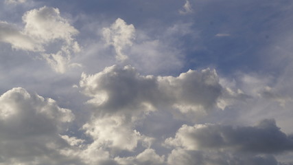 blue sky with white clouds