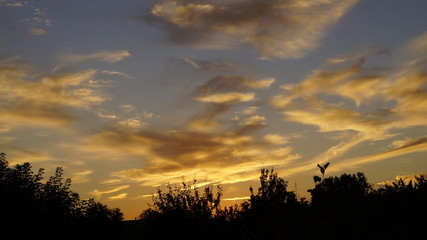sunset in the mountains