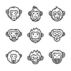 Monkeys Icon Set