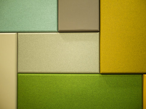 Rectangle colored fabric boards