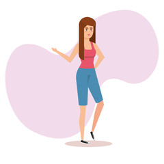 beautiful and young woman character