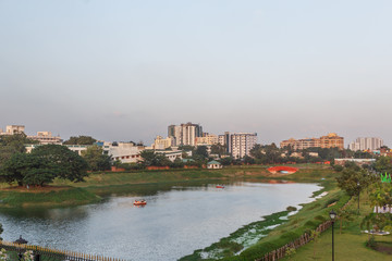 Fototapeta premium Chetpet lake also known as Chethupattu Aeri in tamil language.