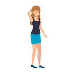 beautiful and young woman character