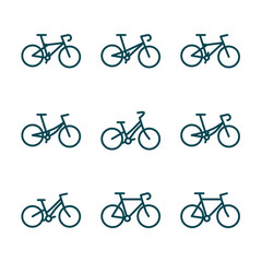 Bicycles Icon Set