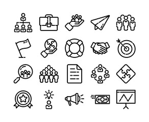 Business & Teamwork Icon Set