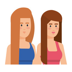 couple girls avatars characters