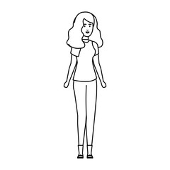 beautiful and young woman character