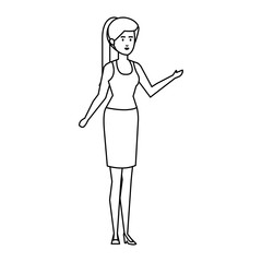 elegant businesswoman avatar character