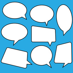 Speech bubbles set, comics style