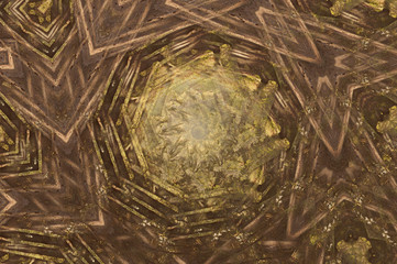 abstract kaleidoscope effect in brown shades by jziprian