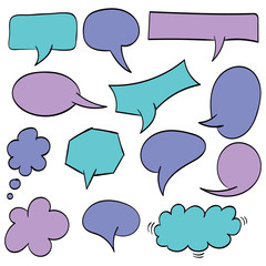 Speech bubbles set, comics style