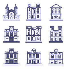 Naklejka premium Arcitecture Icon Set