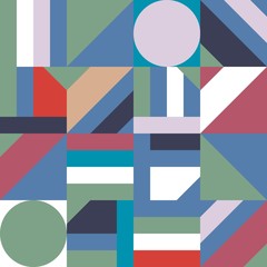 Abstract geometric shape decoration seamless pattern. modern illustration