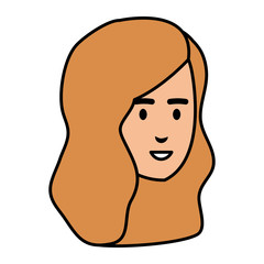 beautiful woman head avatar character
