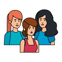 group of girls avatars characters