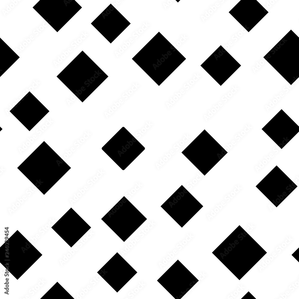Poster seamless abstract geometric pattern of black squares in random order. simple flat vector illustratio