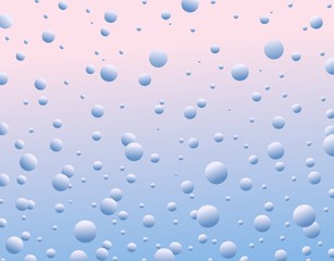bubbles against the pink-blue sky
