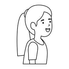 beautiful and young woman character